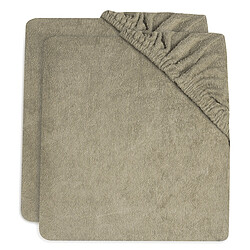 Jollein Lot de 2 Housses de Matelas à Langer - Olive Green