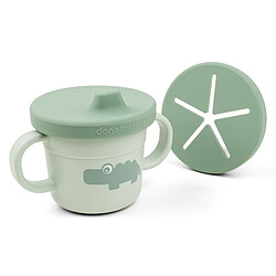 Done by Deer Tasse d'Apprentissage & Snack Foodie - Croco Vert
