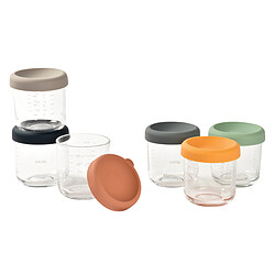 BÉABA Lot de 6 Portions Verre 250 ml - Sunrise Color Mix