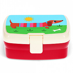 Rex London Boîte à Goûter avec Plateau Amovible - Chien Saucisse