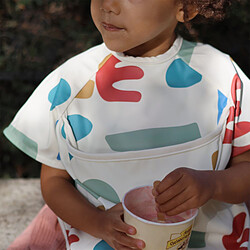 BÉABA Bavoir à Manches Evolutif 2-en-1 - Playful