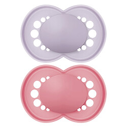 MAM Lot de 2 Sucettes Original Tendance Violet et Rose - 6 Mois +