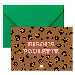 Ma petite vie Carte Bisous Poulette