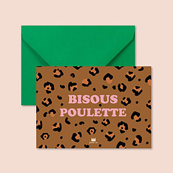 Ma petite vie Carte Bisous Poulette