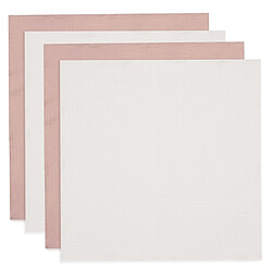 Jollein Lot de 4 Petits Langes - Wild Rose & Ivory