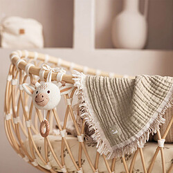 Jollein Couverture Berceau Fringe - Olive Green & Ivory