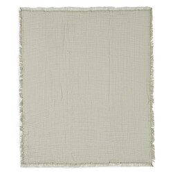 Avis Jollein Couverture Berceau Fringe - Olive Green & Ivory