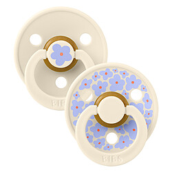 Lot de 2 Sucettes Rondes Bibs Studio Jasmine Ivory Mix - 0/6 Mois