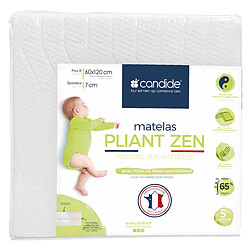 Candide Matelas Pliant Zen - 60 x 120 cm - Oeko-Tex