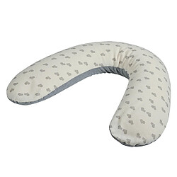 Candide Coussin de Maternité et d'Allaitement Jersey - Coeurs Gris