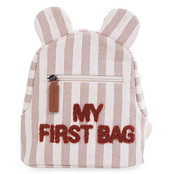 Childhome Sac à Dos My First Bag - Rayures Nude Terracotta