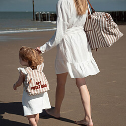 Childhome Sac à Dos My First Bag - Rayures Nude Terracotta pas cher