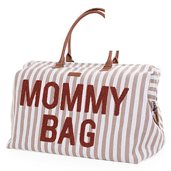 Avis Childhome Mommy Bag Large - Rayures Nude Terracotta