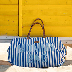 Acheter Childhome Mommy Bag Large - Rayures Bleu Electrique Bleu Clair