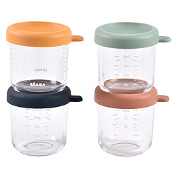 BÉABA Lot de 4 Portions Verre 250 ml - Sunrise Color Mix