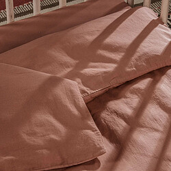Kadolis Housse de Couette Pur Coton Bio Terracotta - 75 x 120 cm