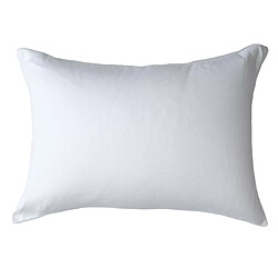 Kadolis Protège Oreiller Flanelle de Coton Bio Blanc - 40 x 60 cm