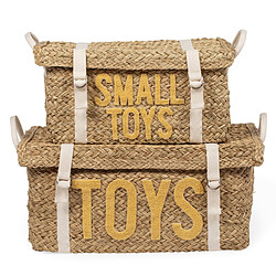 Childhome Lot de 2 Paniers en Rotin - Jaune