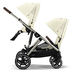 Cybex Poussette Double Gazelle S Châssis Taupe - Seashell Beige