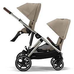 Cybex Poussette Double Gazelle S Châssis Taupe - Almond Beige
