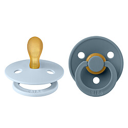 Bibs Lot de 2 Sucettes Symétriques Colour Baby Blue & Petrol - 0/6 Mois