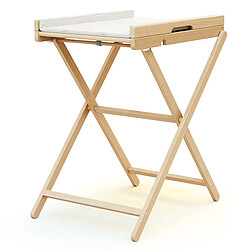 WEBABY Table à Langer Pliante Essentiel - Hêtre Verni