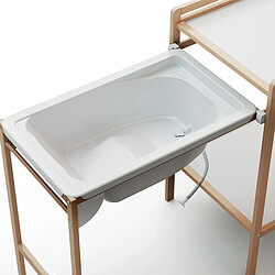 WEBABY Table à Langer et Baignoire Essentiel - Hêtre