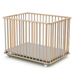 WEBABY Parc Pliant 70 x 100 cm - Hêtre Brut