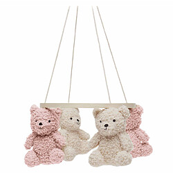 Jollein Mobile Teddy Bear - Wild Rose & Naturel