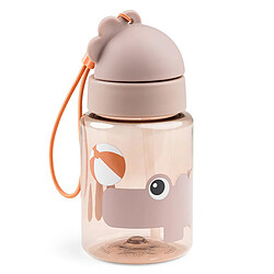 Done by Deer Gourde avec Paille Playground Rose - 280 ml