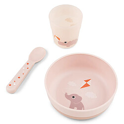 Done by Deer Coffret Premiers Repas 3 Pièces Foodie - Playground Rose