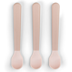 Done by Deer Lot de 3 Cuillères Easy Grip Foodie - Rose