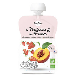 Popote Gourde Repas Bio Nectarine et Fraises - 120 g