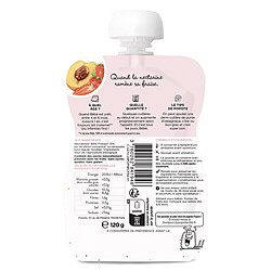 Popote Gourde Repas Bio Nectarine et Fraises - 120 g