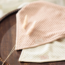 Jollein Lot de 2 Bavoirs Bandana Velvet Rib - Wild Rose & Ivory