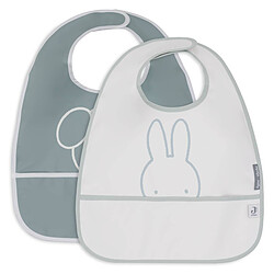 Jollein Lot de 2 Bavoirs Imperméables - Miffy Peekaboo Sea Green