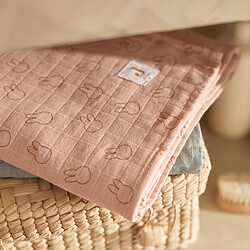 Jollein Lot de 3 Petits Langes Gaze de Coton - Miffy Silhouettes Wild Rose