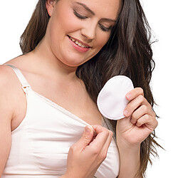 carriwell Lot de 6 Coussins d'Allaitement en Coton Bio Blanc - Taille Unique