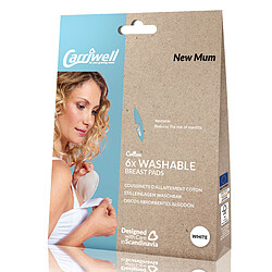 carriwell Lot de 6 Coussins d'Allaitement en Coton Bio Blanc - Taille Unique pas cher