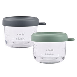 BÉABA Lot de 2 Portions Verre 150 ml - Sage Green & Mineral