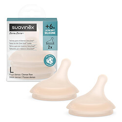 Suavinex Lot de 2 Tétines Zerø.Zerø 1 Trou Light - Débit Rapide