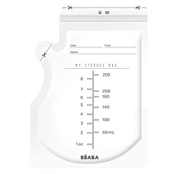 BÉABA Lot de 50 Sachets de Conservation pour Lait Maternel - 250 ml