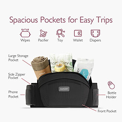 Acheter Momcozy Porte-bébé Hip Seat Medium - Noir