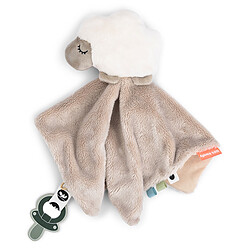 Done by Deer Doudou Plat avec Attache Sucette Sheepy - Sable 