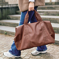 Childhome Mommy Bag Large Signature Similicuir - Marron Foncé