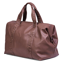 Avis Childhome Mommy Bag Large Signature Similicuir - Marron Foncé
