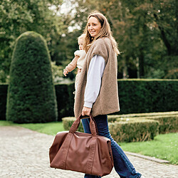 Acheter Childhome Mommy Bag Large Signature Similicuir - Marron Foncé