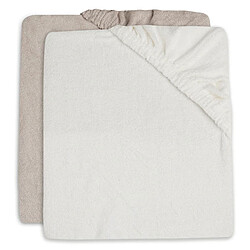 Jollein Lot de 2 Housses de Matelas à Langer - Ivoire & Nougat