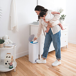 Diaper Genie Poubelle à Couches Select + 1 Recharge - Blanc