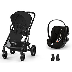 Cybex Poussette Duo Balios S Lux Cadre Noir et Siège Auto Cloud G Plus i-Size - Moon Black